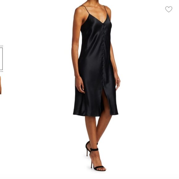Cami NYC Cressida Button-Front Silk Slip Dress - NWT X-Small - Picture 3 of 8